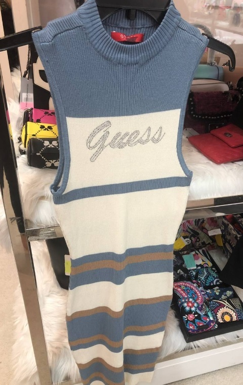 [S] GUESS SL DAMEKA DRESS,F1P5, Q1BK00KARG0-F1P5 [FINAL SALE] (SGU97)