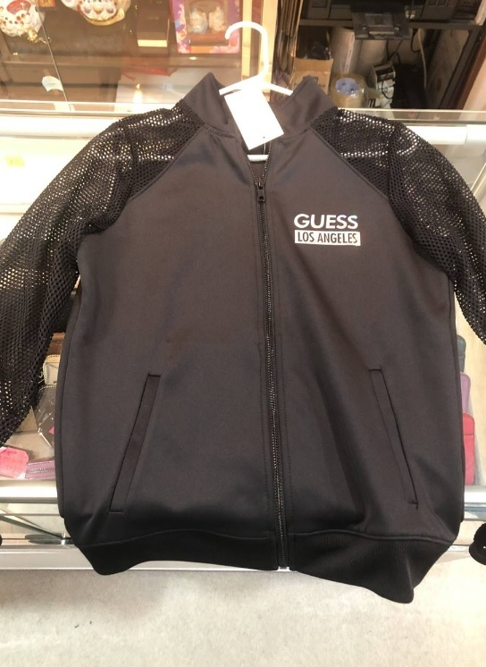 [S] GUESS JADEN ZIP TRICOT JACKET,JET BLACK, Q1YQ11R6C71-JBLK [FINAL SALE] (SGU98)