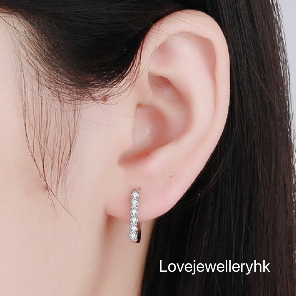 莫桑鑽圈形耳環   E1.2C033