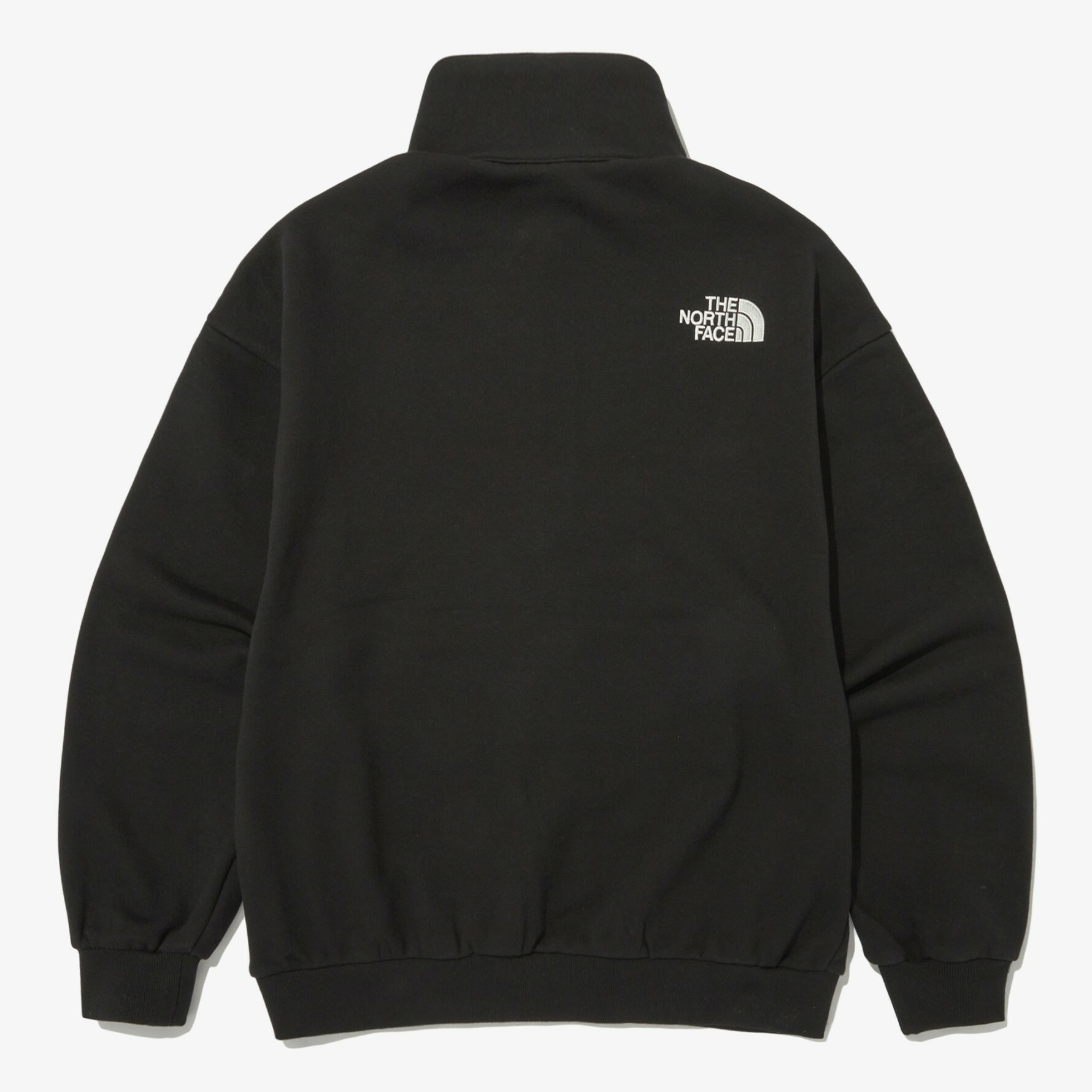THE NORTH FACE 白標 COMFY HALF ZIP 拉鍊 開襟衫 長袖 黑 NM5MN52J