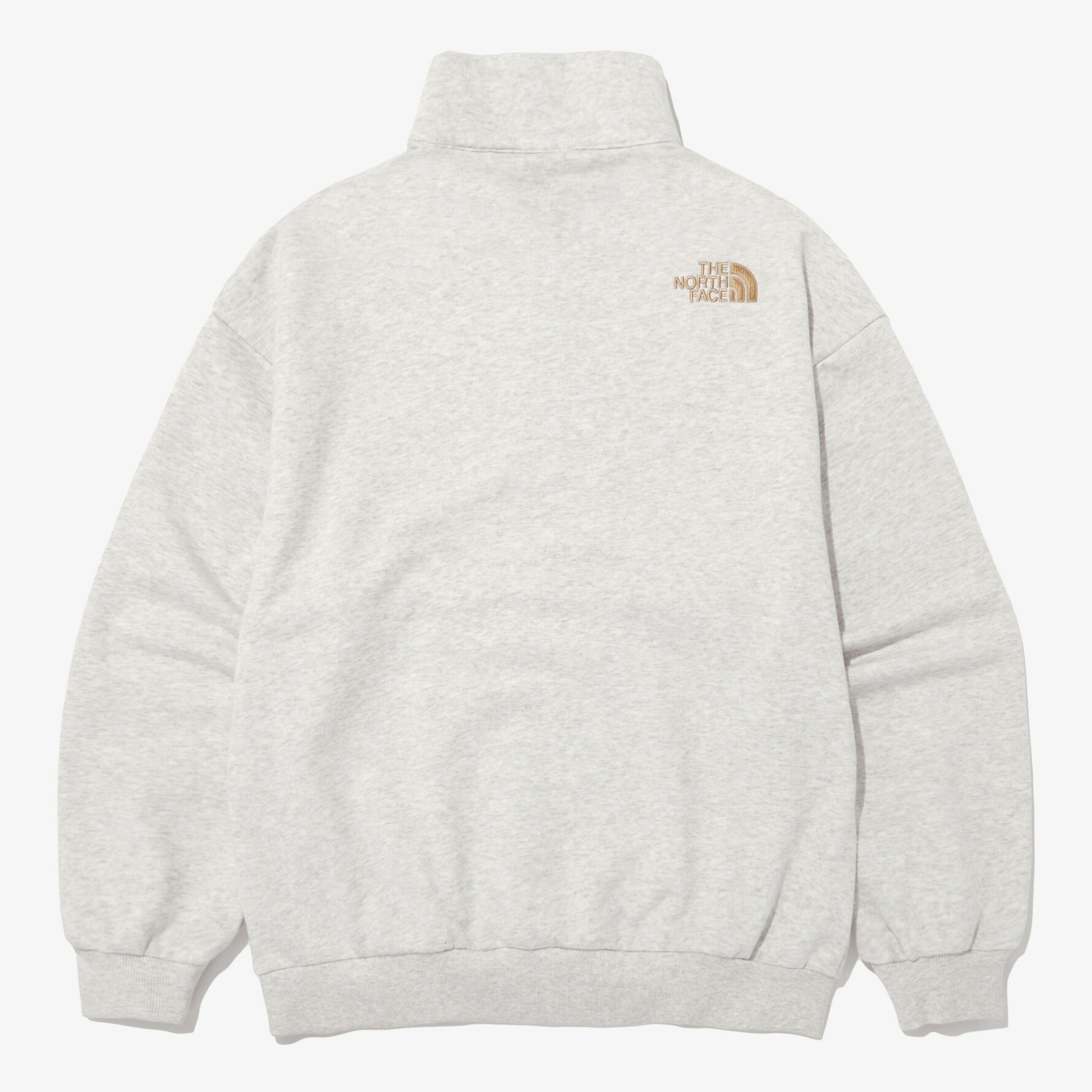 THE NORTH FACE 白標 COMFY HALF ZIP 拉鍊 開襟衫 長袖 白灰 NM5MN52K