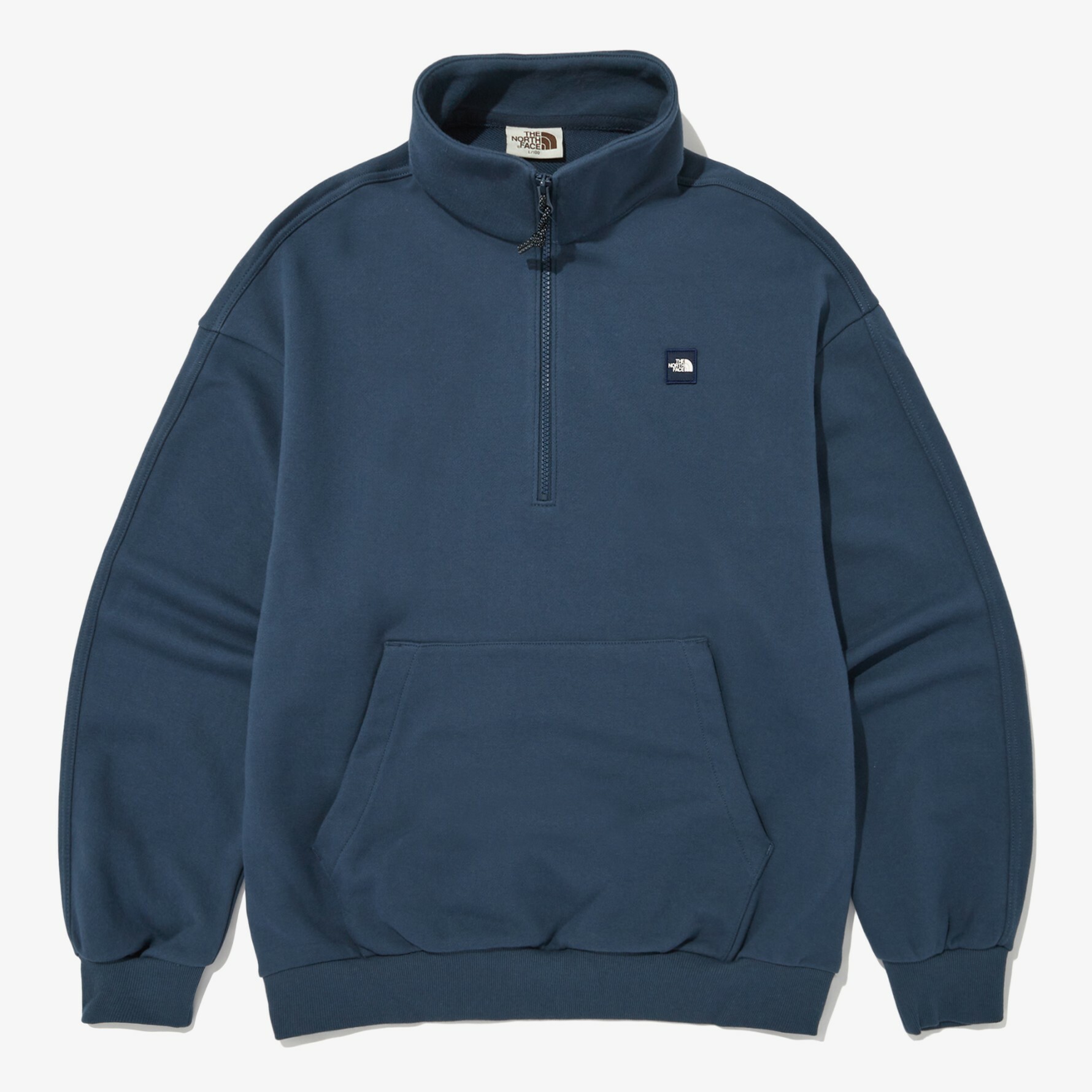 THE NORTH FACE 白標 COMFY HALF ZIP 拉鍊 開襟衫 長袖 深藍 NM5MN52L