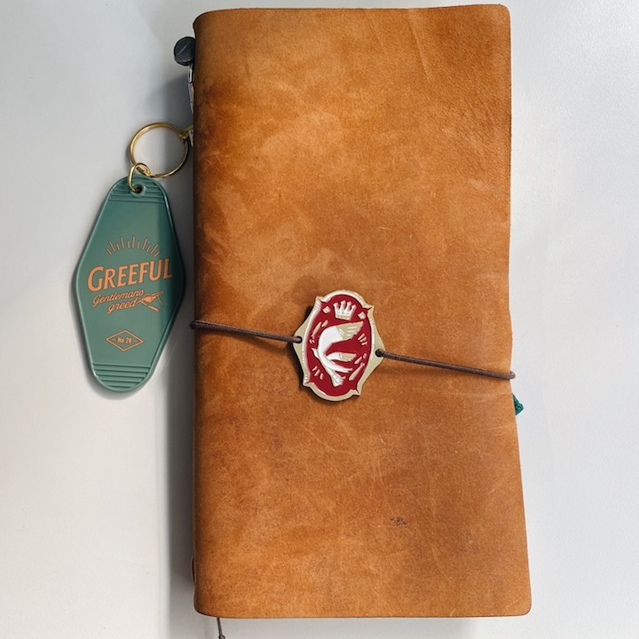 煙燻綠 x 芥末黃 Greeful復古飯店鑰匙圈