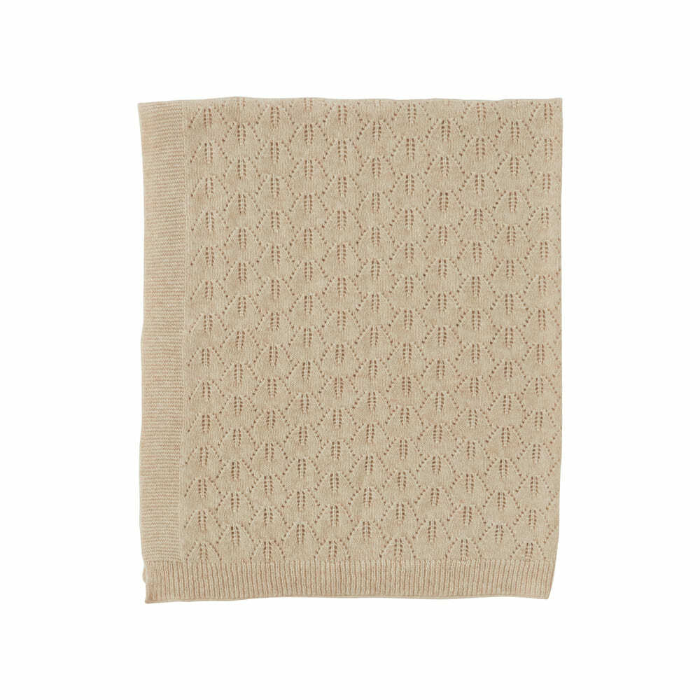 OYOY Lana 羊毛菱格萬用毯 / 香草白