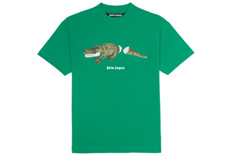 Palm Angels Croco Tee Green 斷尾鱷魚【現貨商品】