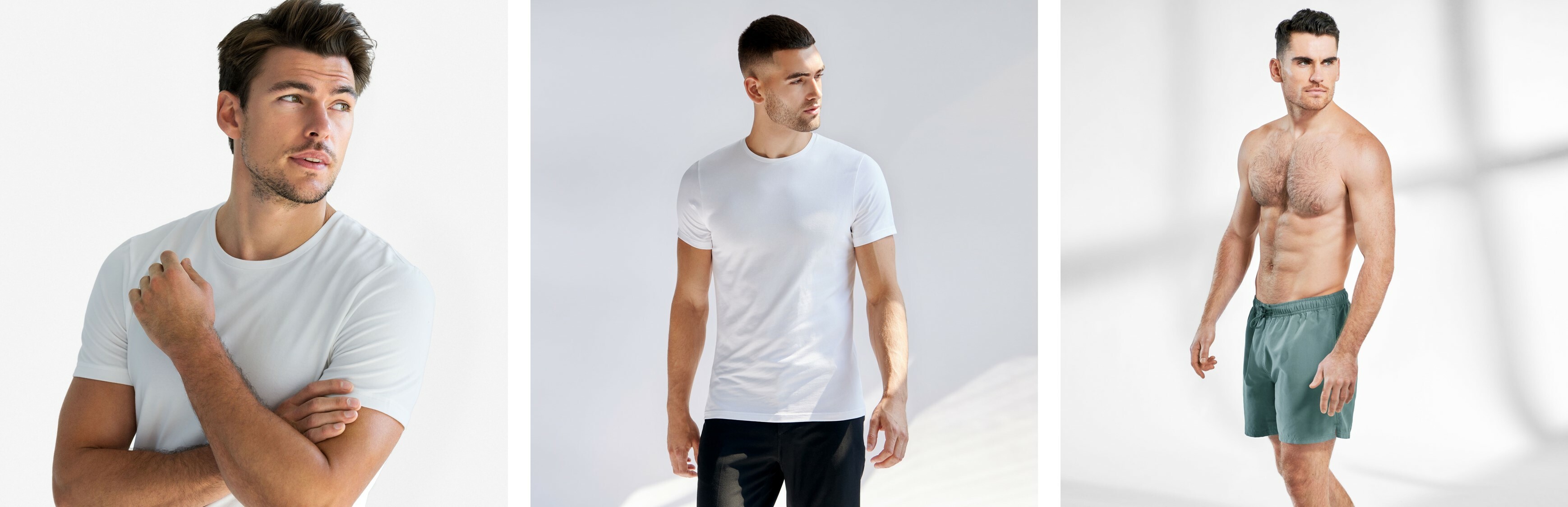 Bread & Boxers 的素T與短褲使用的材質透氣性佳，適合作為夏季悶熱的天氣外出穿著。