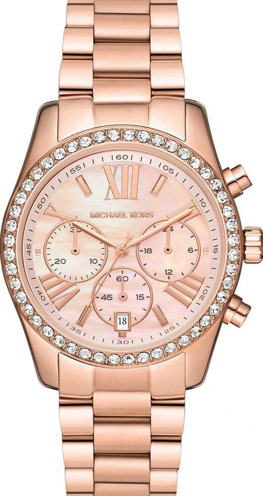 萬年鐘錶 - Michael Kors /  MK女錶  晶鑽奢華玫瑰金女錶  MK7242  錶徑38MM