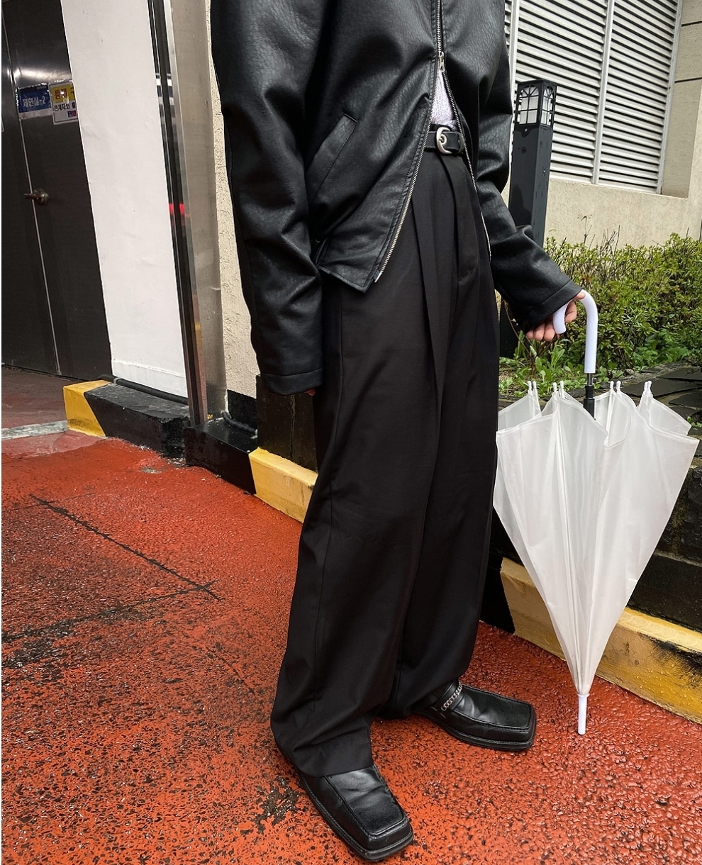 (賠本出清特價) 迷你裹身寬幅西裝褲