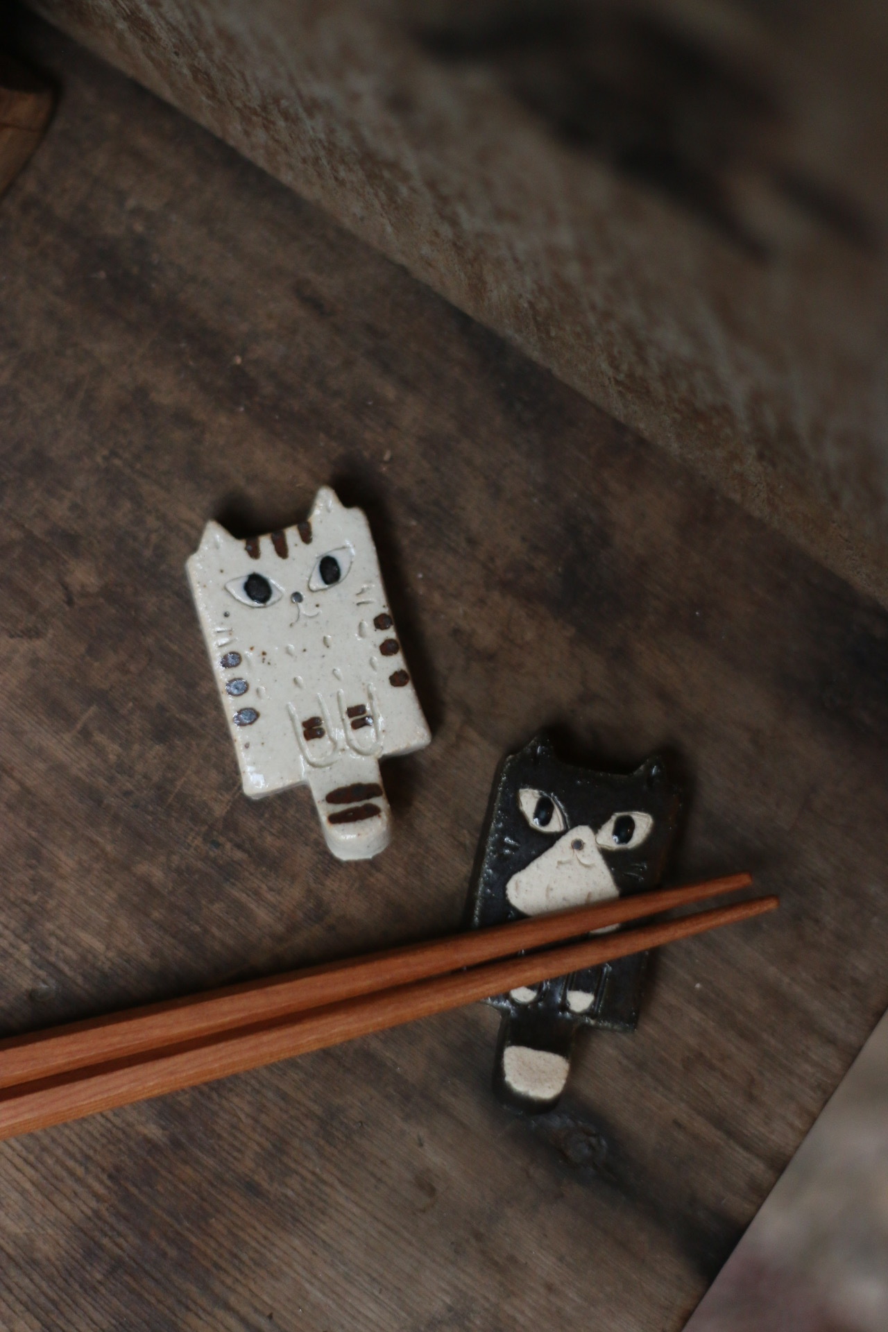 貓咪手作陶製筷架