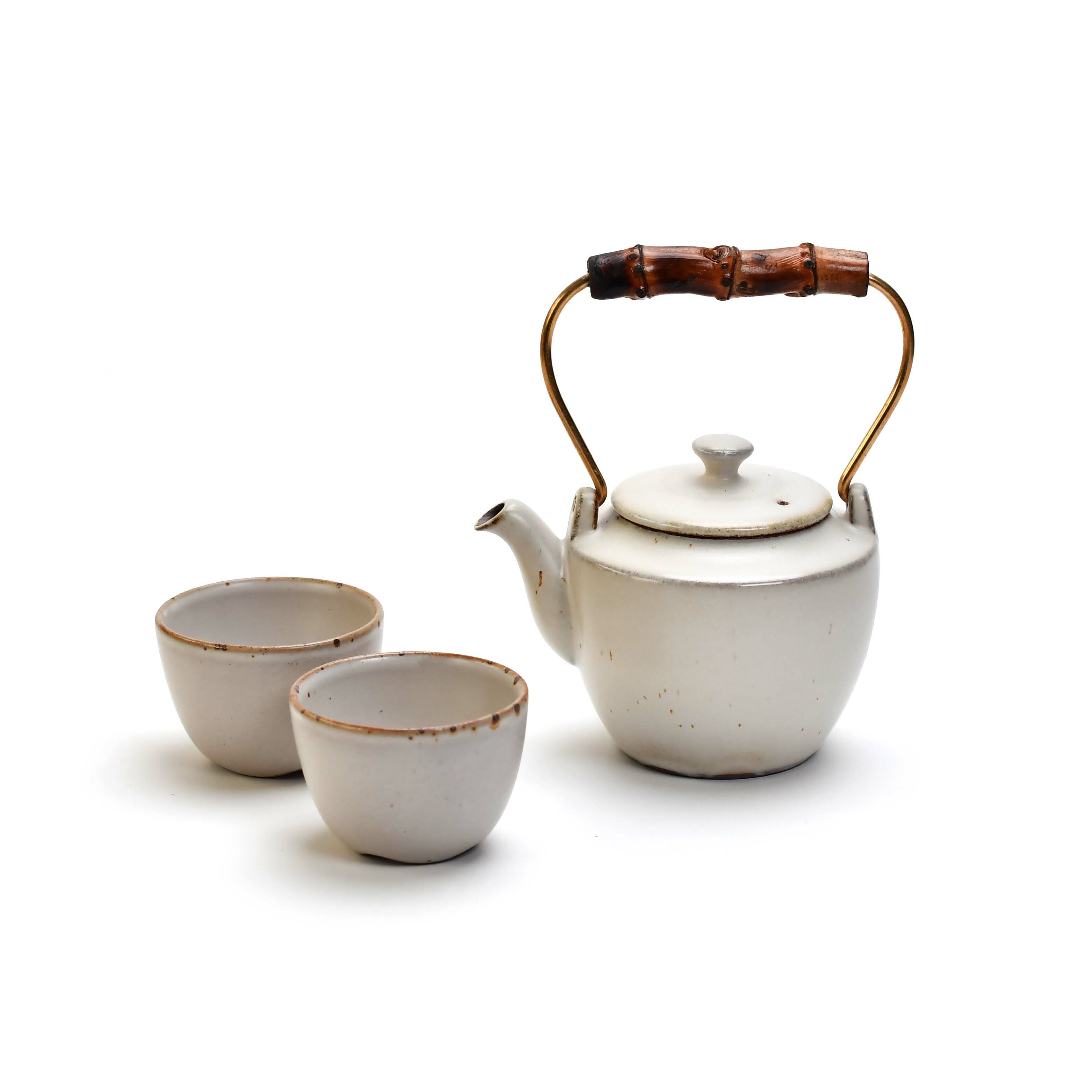 陶作坊│老岩泥如初白提樑壺 (火/焱/焱焱)