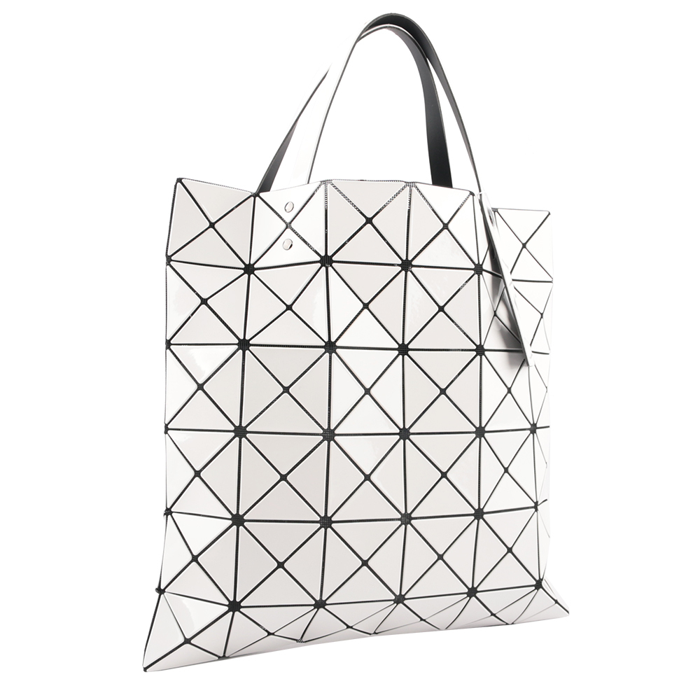 【ISSEY MIYAKE三宅一生】BAO BAO LUCENT 6X6 亮面手提包(白色)