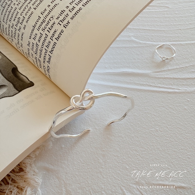 非常設計感的不規則愛心手環｜純銀手環