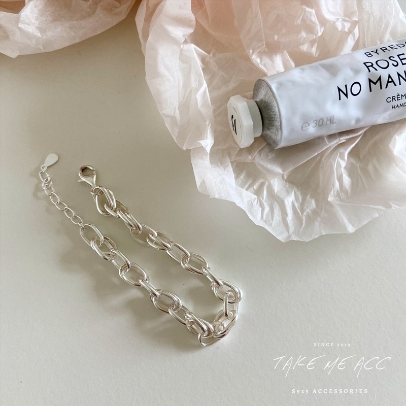 橢圓相連｜純銀手鍊