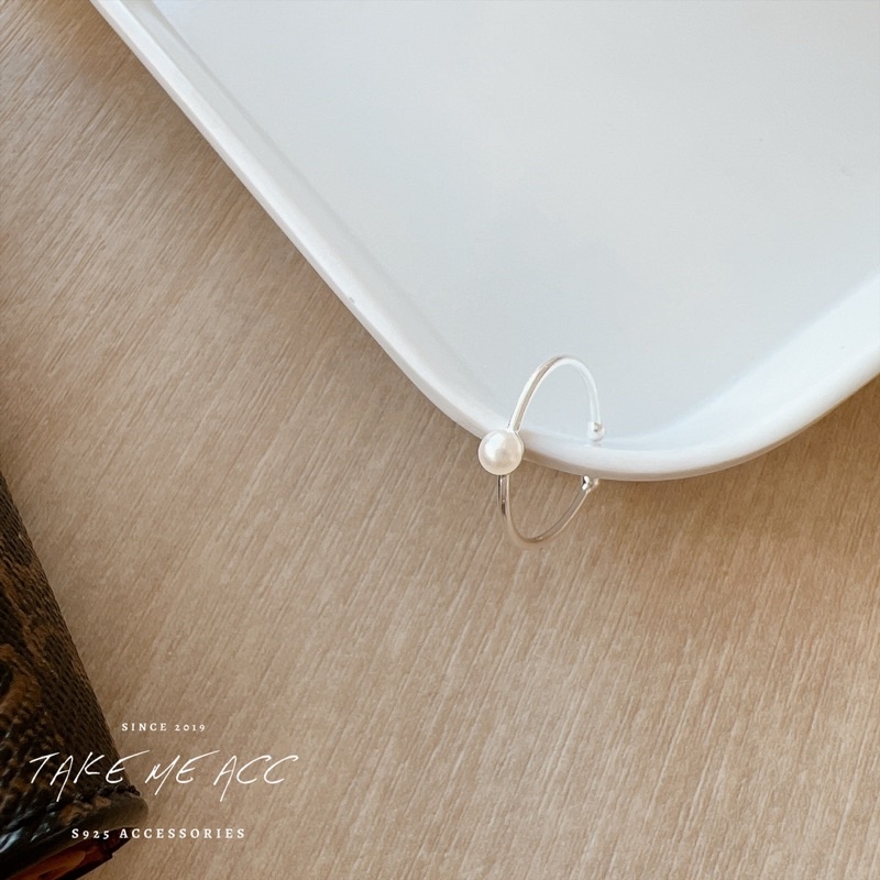 珍珠小點綴｜純銀戒指