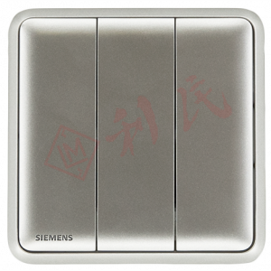 西門子 DELTA®seata 10AX 三位雙控開關掣 (白/銀)