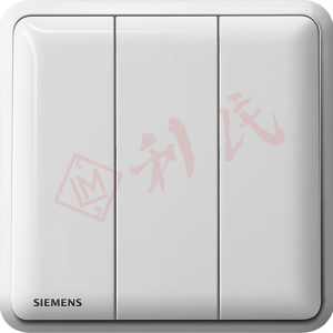 西門子 DELTA®seata 10AX 三位雙控開關掣 (白/銀)