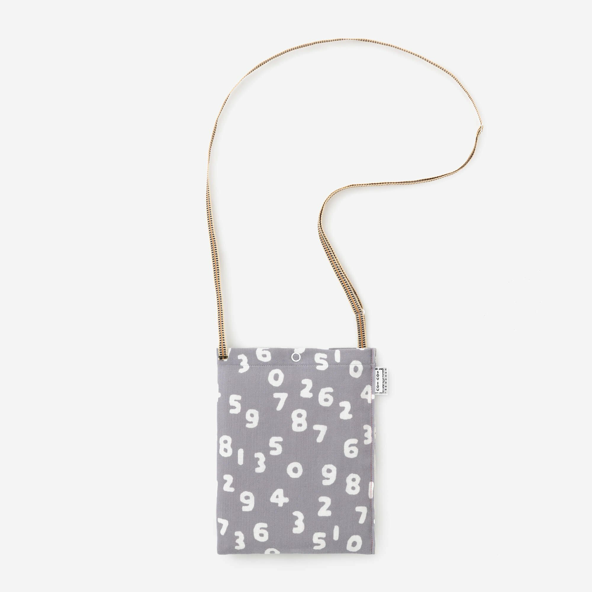 SOU・SOU 伊勢木棉淺灰色斜揹包