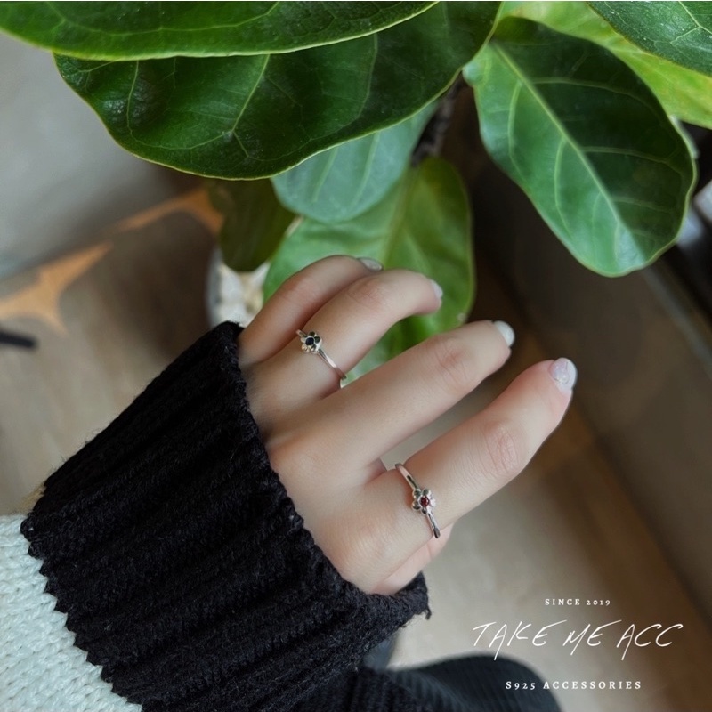 可可愛愛小花戒｜純銀戒指