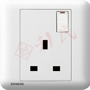 西門子 DELTA®seata 13A 單位開關插座(白/銀)