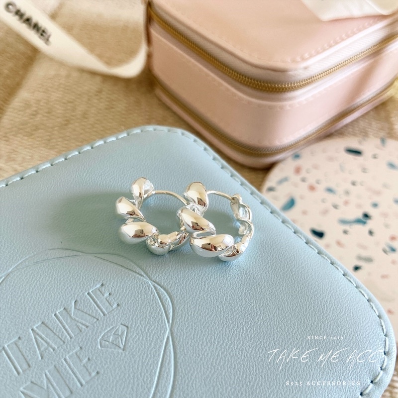 QQ通心麵｜全純銀耳環