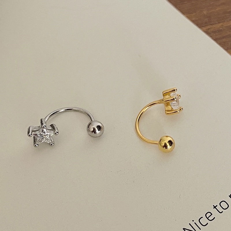 可以養耳的鎖珠星星｜全純銀耳環