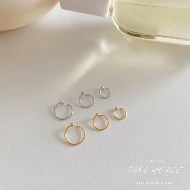 可以安心養耳用的小圈圈｜全純銀耳環
