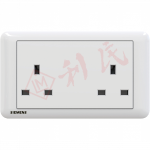 西門子 DELTA®seata 13A 雙位插座(白/銀)