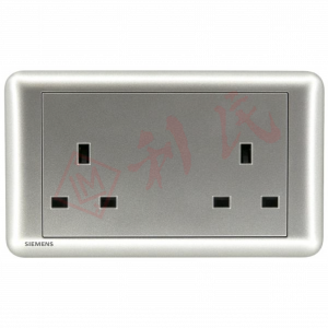 西門子 DELTA®seata 13A 雙位插座(白/銀)