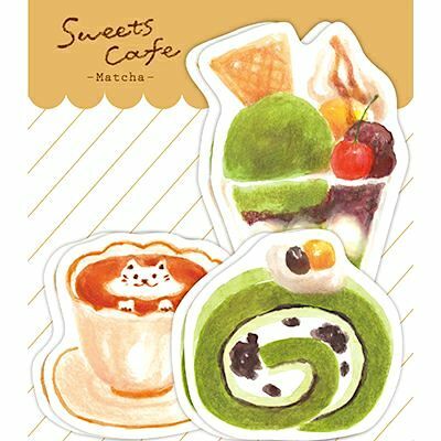 Furukawashiko Die-cut Letter and Envelope Set－Sweets Cafe Series (Japanese Stationery Brand)