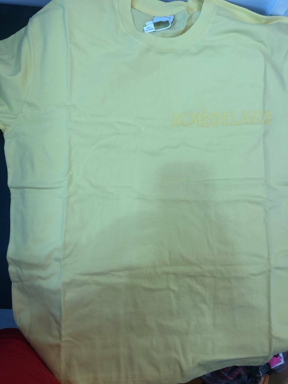 [S] ADLV LOGO PLAY SIMPLE LOGO SHORT SLEEVE T-SHIRT,YELLOW, ADLV21FW-SSL3PS-YELLOW (SAV68)