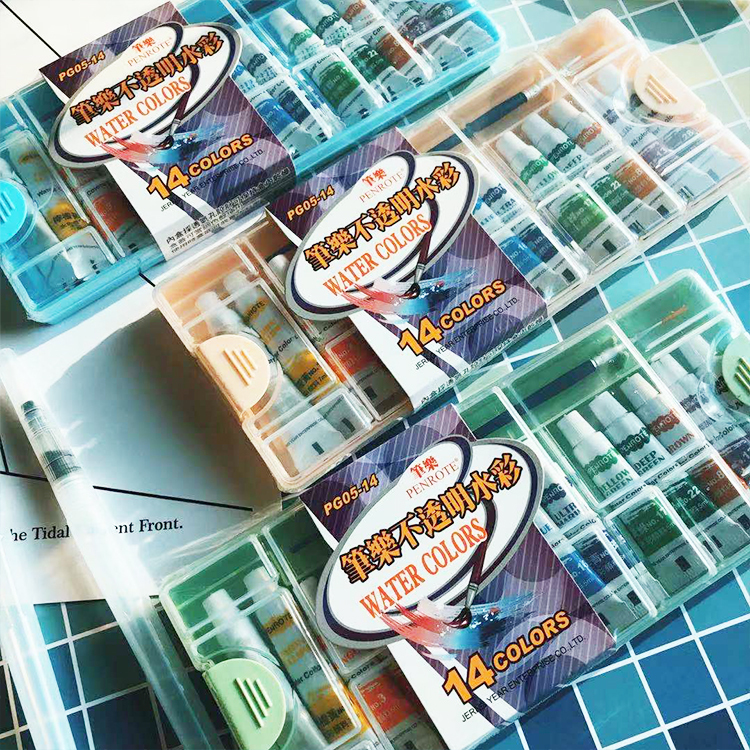 【PENROTE筆樂】14色不透明水彩