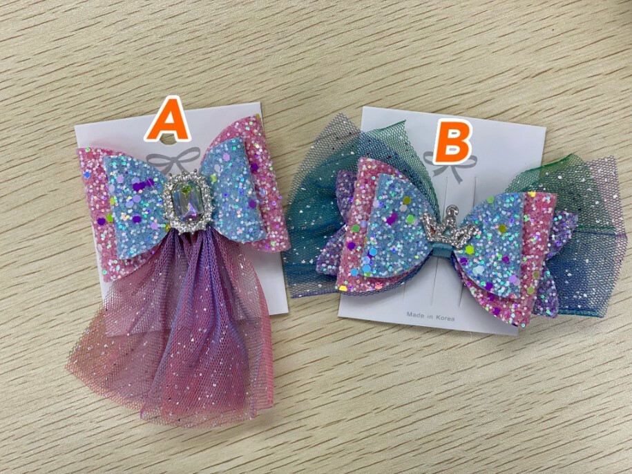 (現貨) LBK-2714 彩色寶石髮夾👑