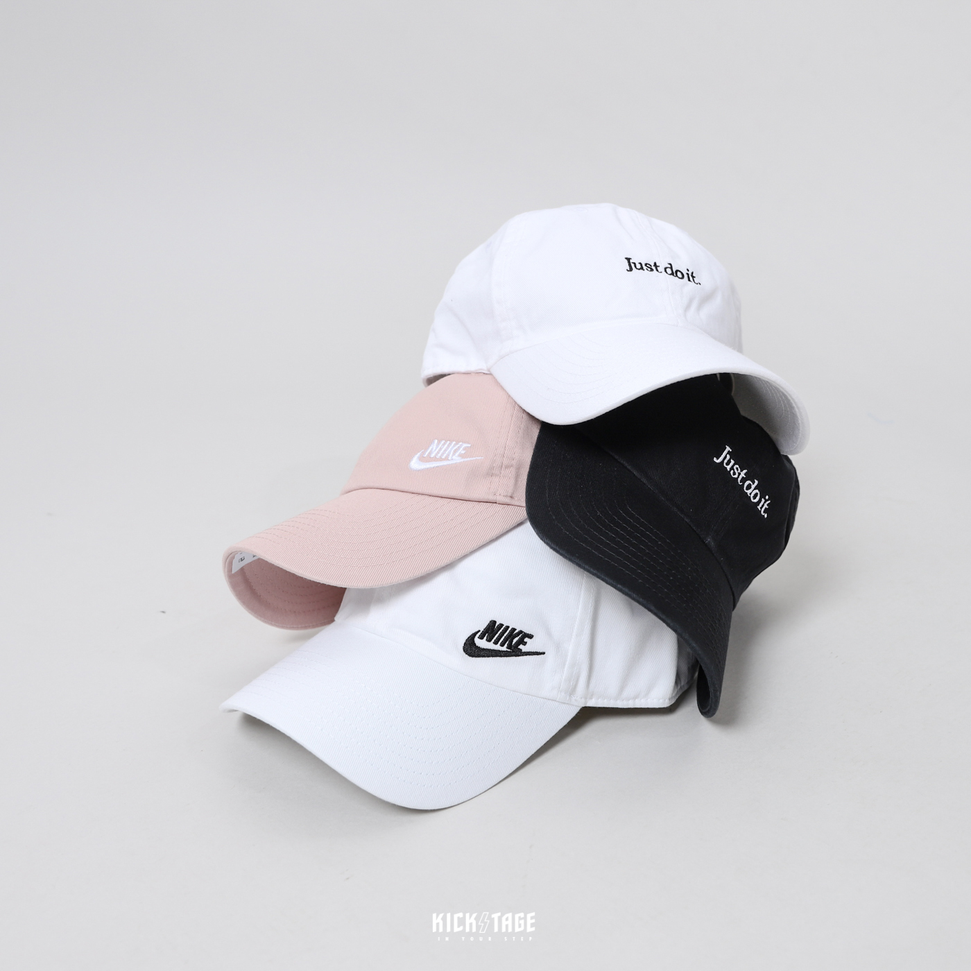 NIKE JUST DO IT AIR CAP 黑色 白色 豆沙粉 多款 刺繡LOGO 老帽 帽子 棒球帽【AO8662-010】