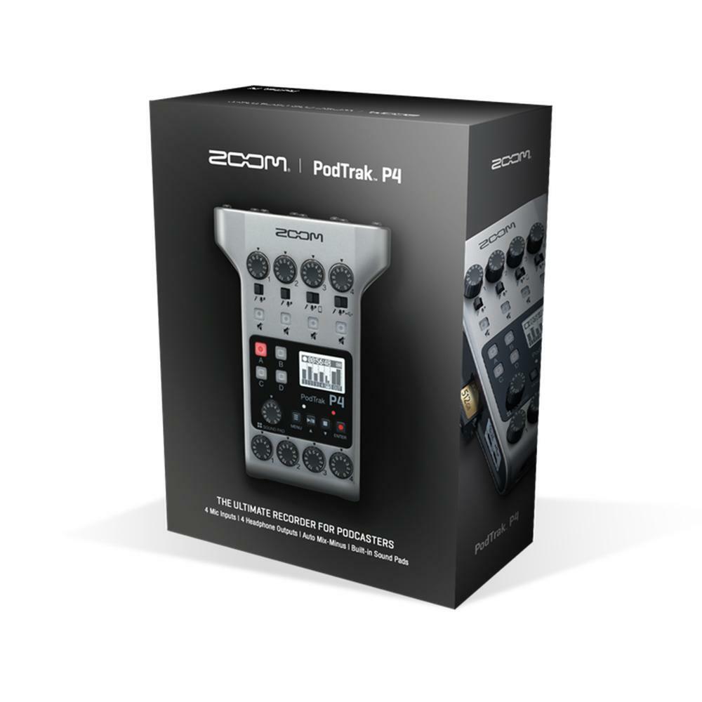Zoom PodTrak P4 攜帶型Podcast 錄音介面