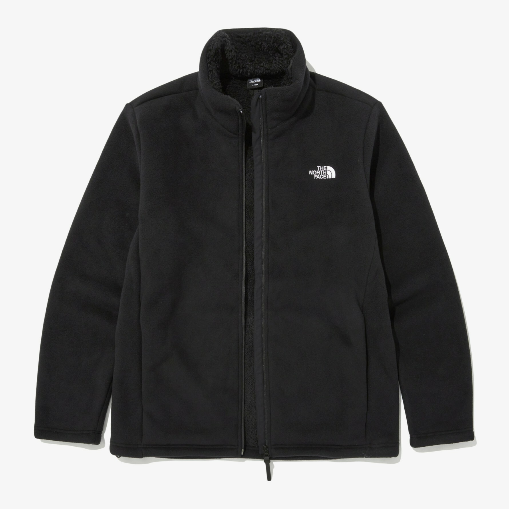 THE NORTH FACE FURRY FLEECE 羊毛 立領 長袖 外套 黑 NJ4FN60A