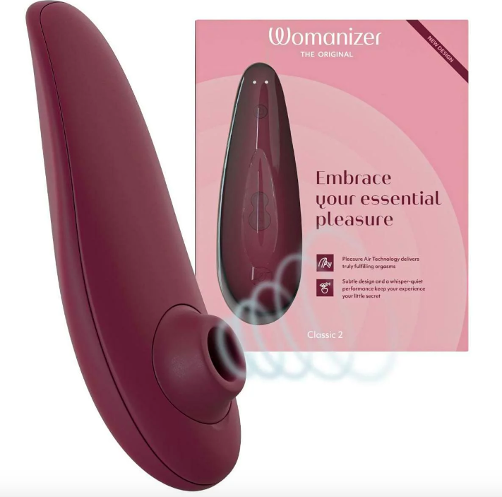〔官方授權正貨〕德國名牌 Womanizer Classic 2 陰蒂愉悅吸啜器 黑色／酒紅色