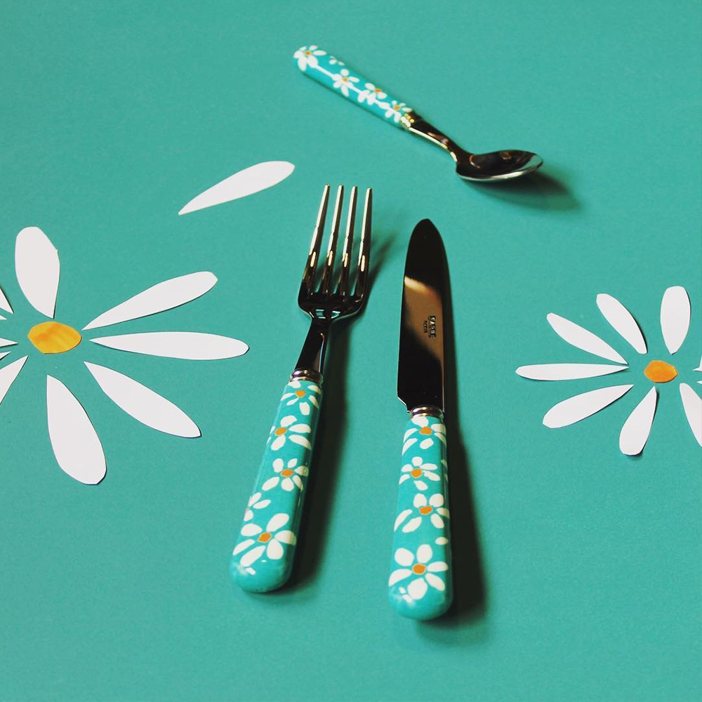 SABRE | Pop! Daisy 小雛菊玩色系列 | 奶油刀 | 土耳其藍