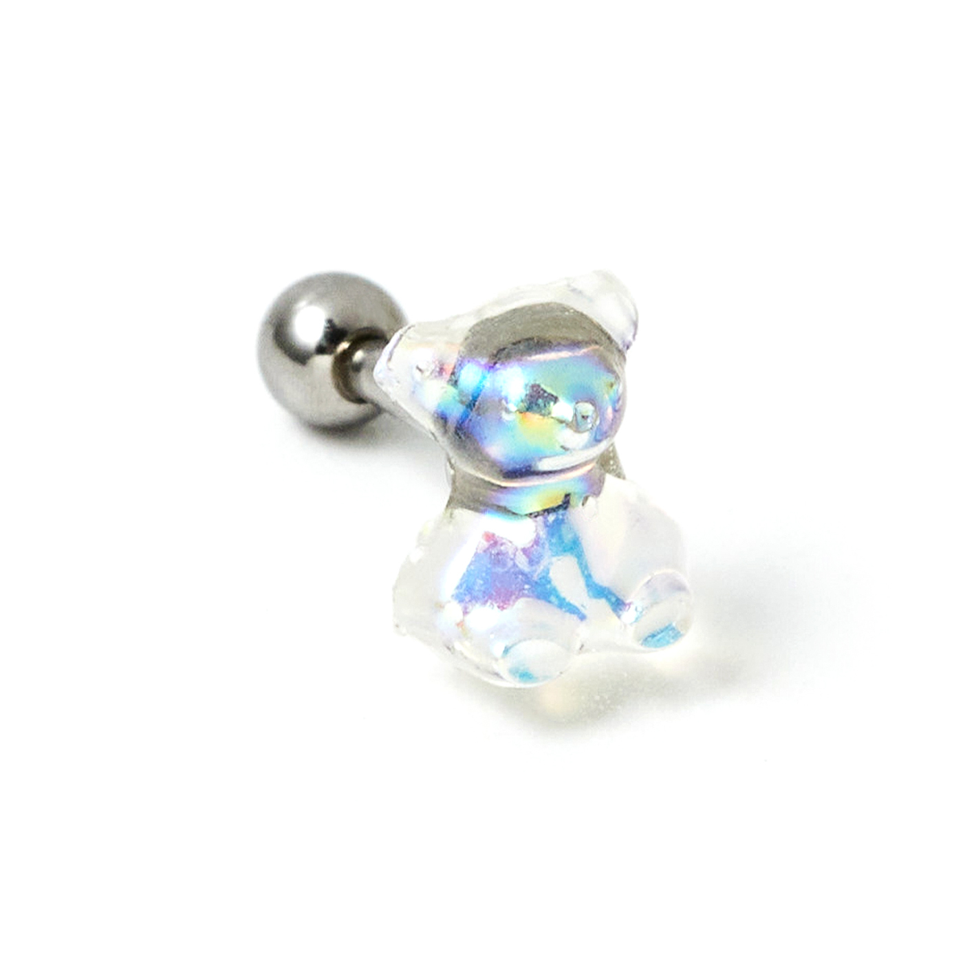 韓國,透明,熊,鋼飾,耳環