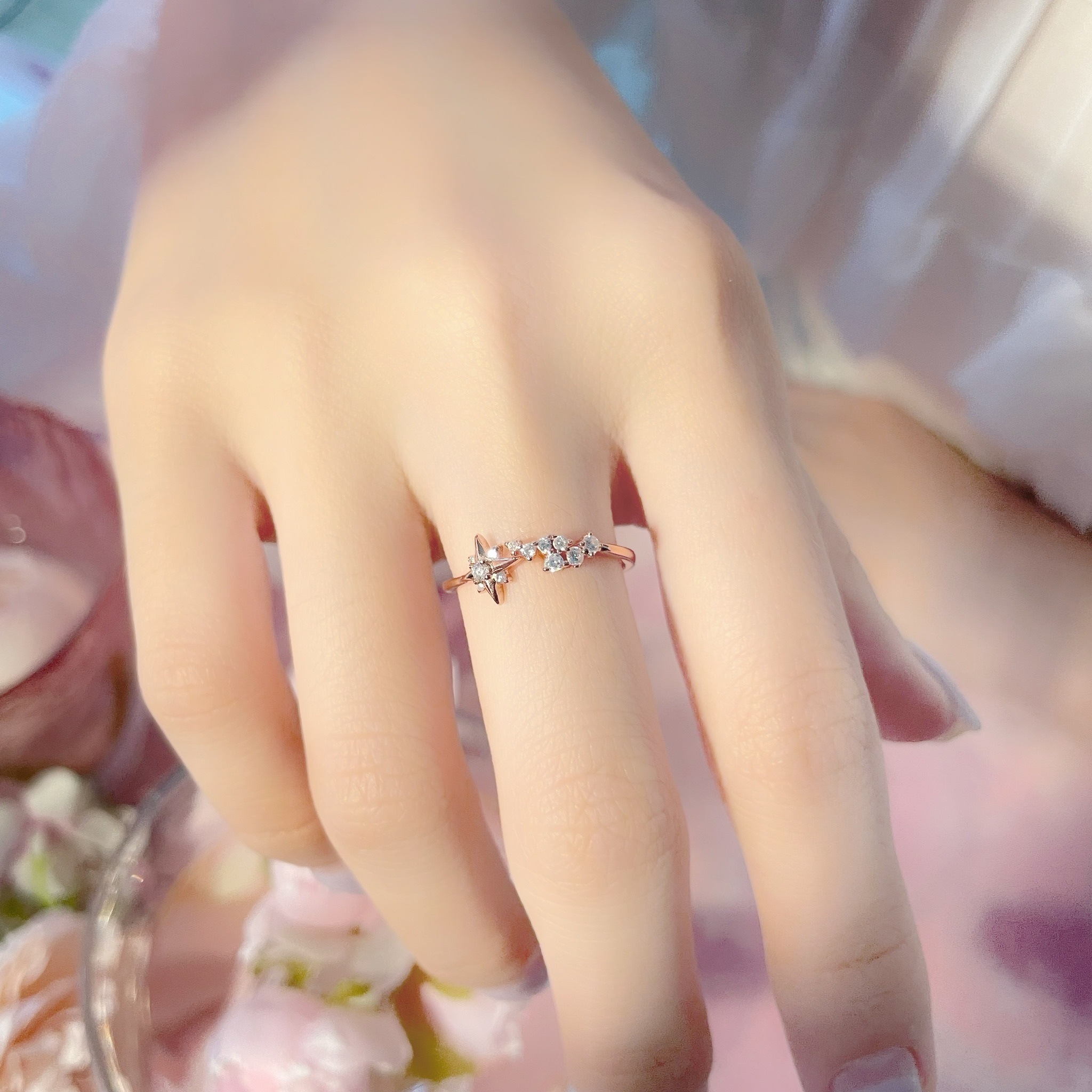 | 925純銀・玫瑰金 | 星辰戒指 | RI0398 |