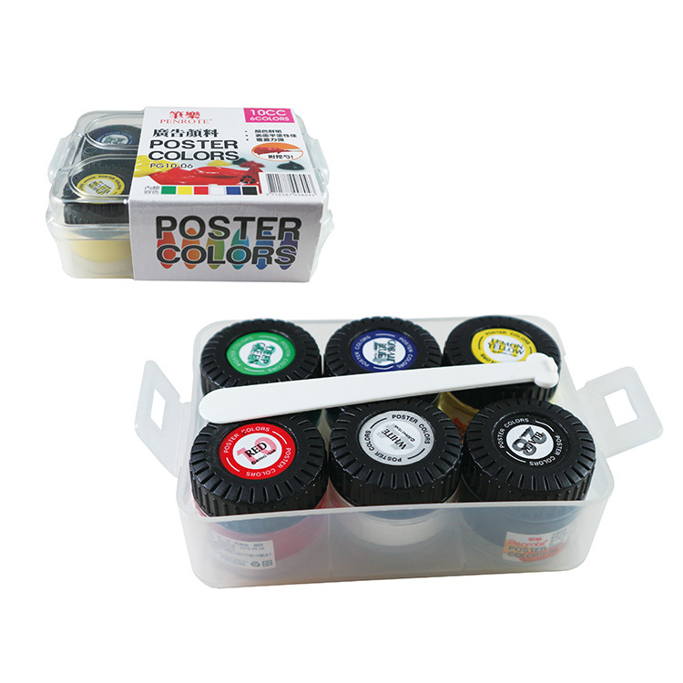 【PENROTE筆樂】6色 廣告顏料 (10cc/瓶)