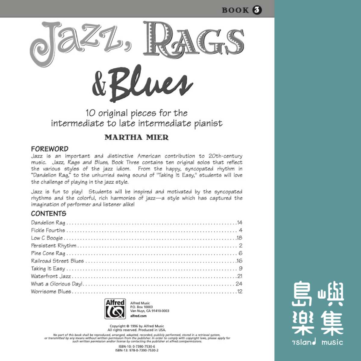 Jazz, Rags & Blues, Book 3