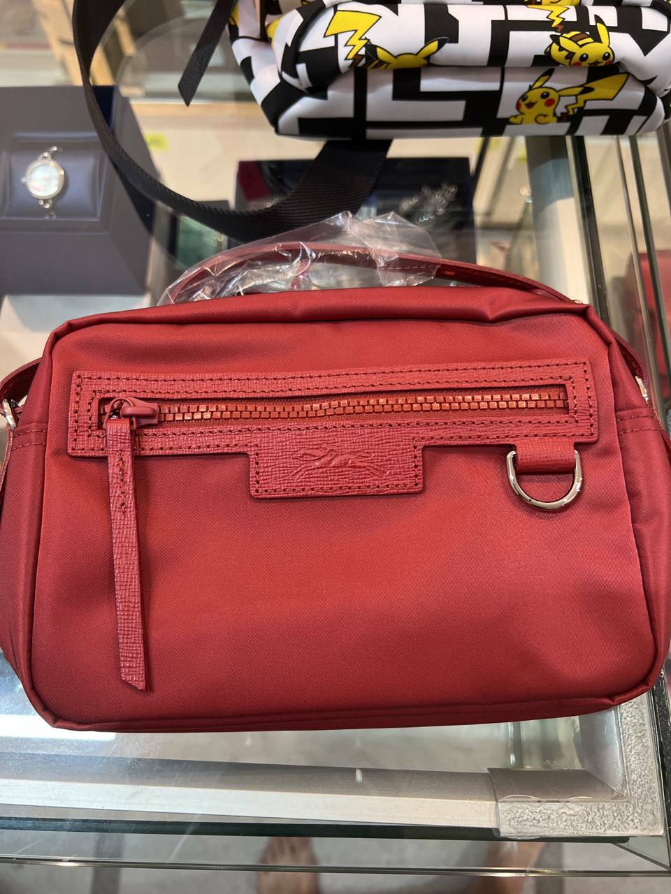 [S] LONGCHAMP LE PLIAGE NEO CROSSBODY BAG WITH CANVAS MATERIAL,RED, 3597921829966 (SLC42)