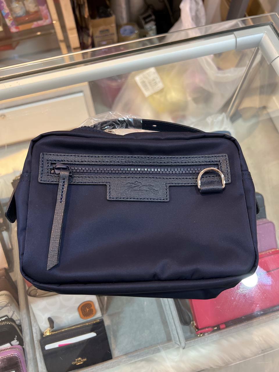 [S] LONGCHAMP LE PLIAGE NEO CROSSBODY BAG WITH CANVAS MATERIAL,NAVY, 3597921828266 (SLC43)