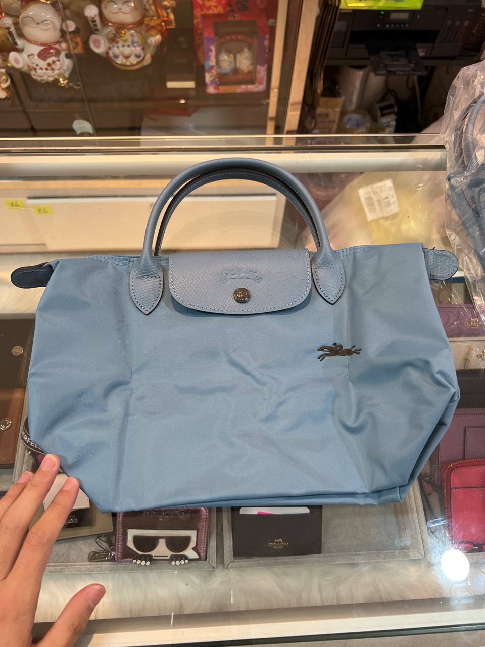 [S] LONGCHAMP LE PLIAGE CLUB SMALL TOP HANDLE BAG,BLUE, 3597921924845 (SLC46)