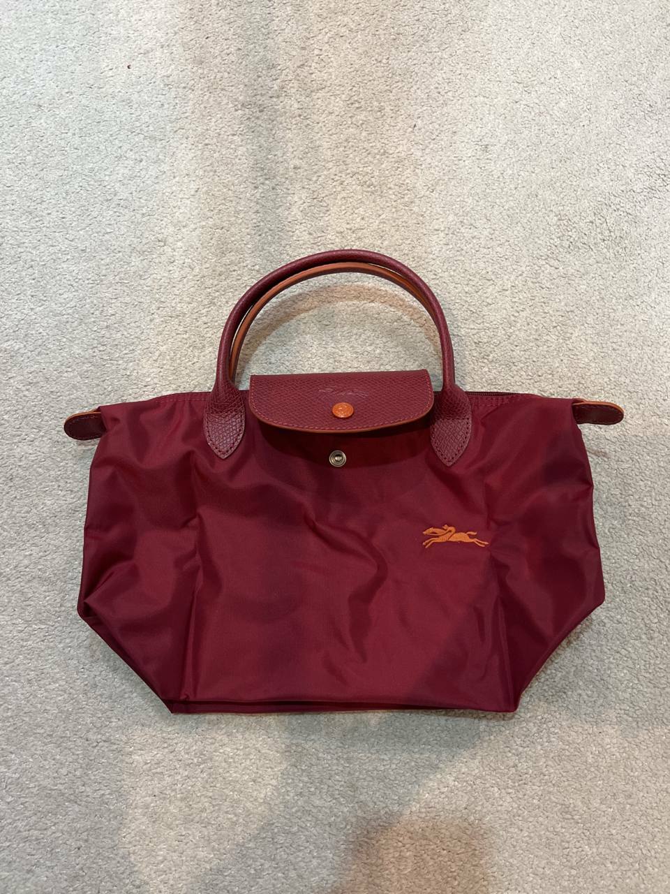 [S] LONGCHAMP LE PLIAGE CLUB SMALL TOP HANDLE BAG,RED, 3597921924821 (SLC48)