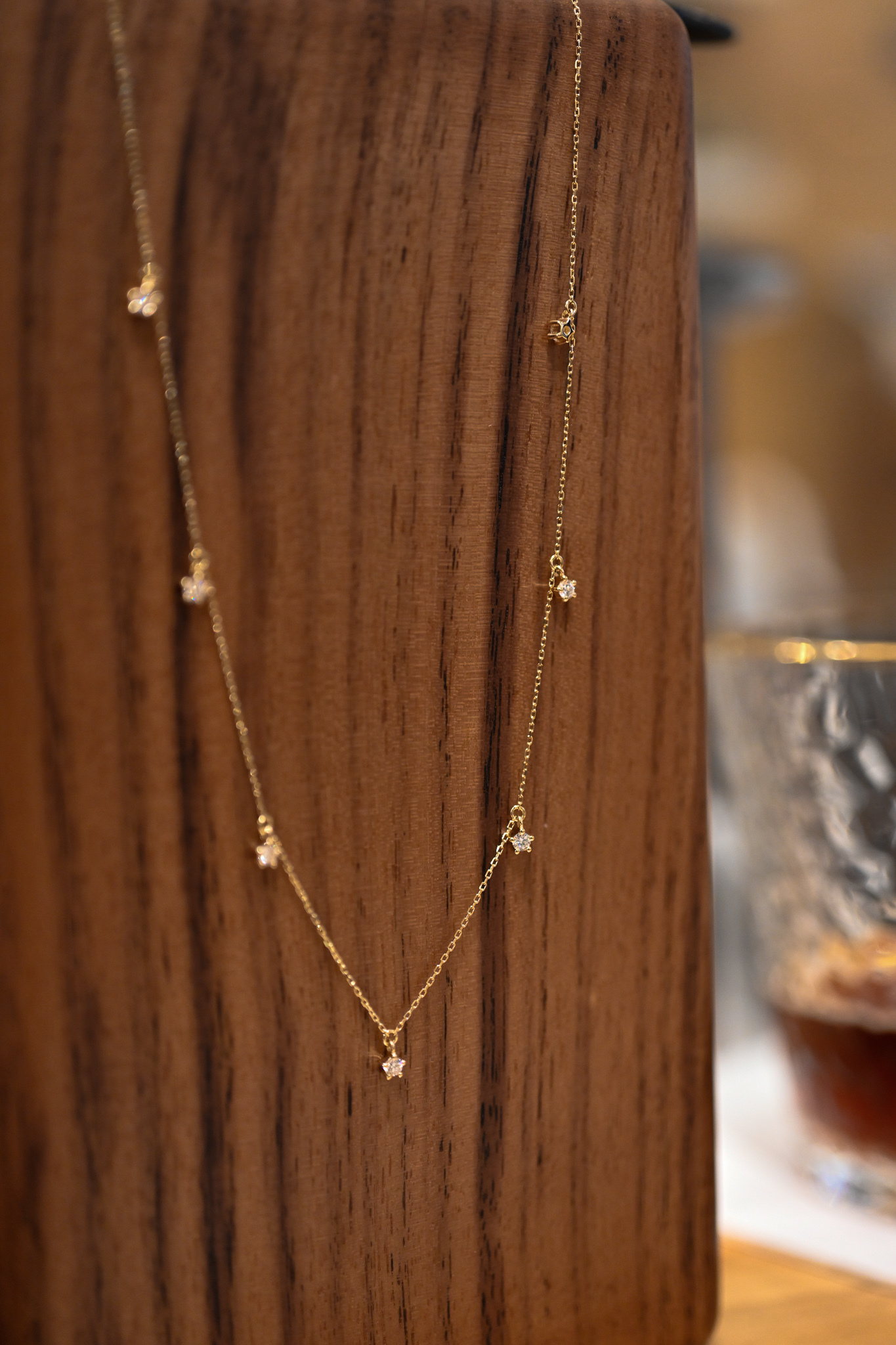 18K Scattered Star Diamond Necklace