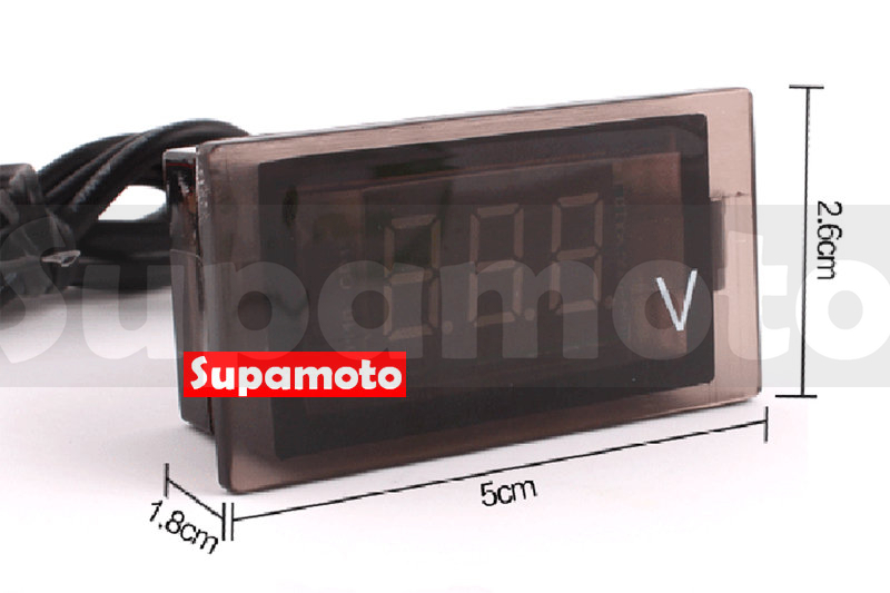 -Supamoto- 電壓錶 A款 LED嵌入型 防水 防震 電壓 12V 12伏特 摩托車 機車 改裝 通用