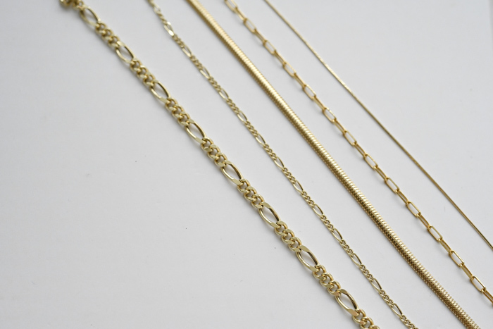18K 3mm Figaro Plain Necklace