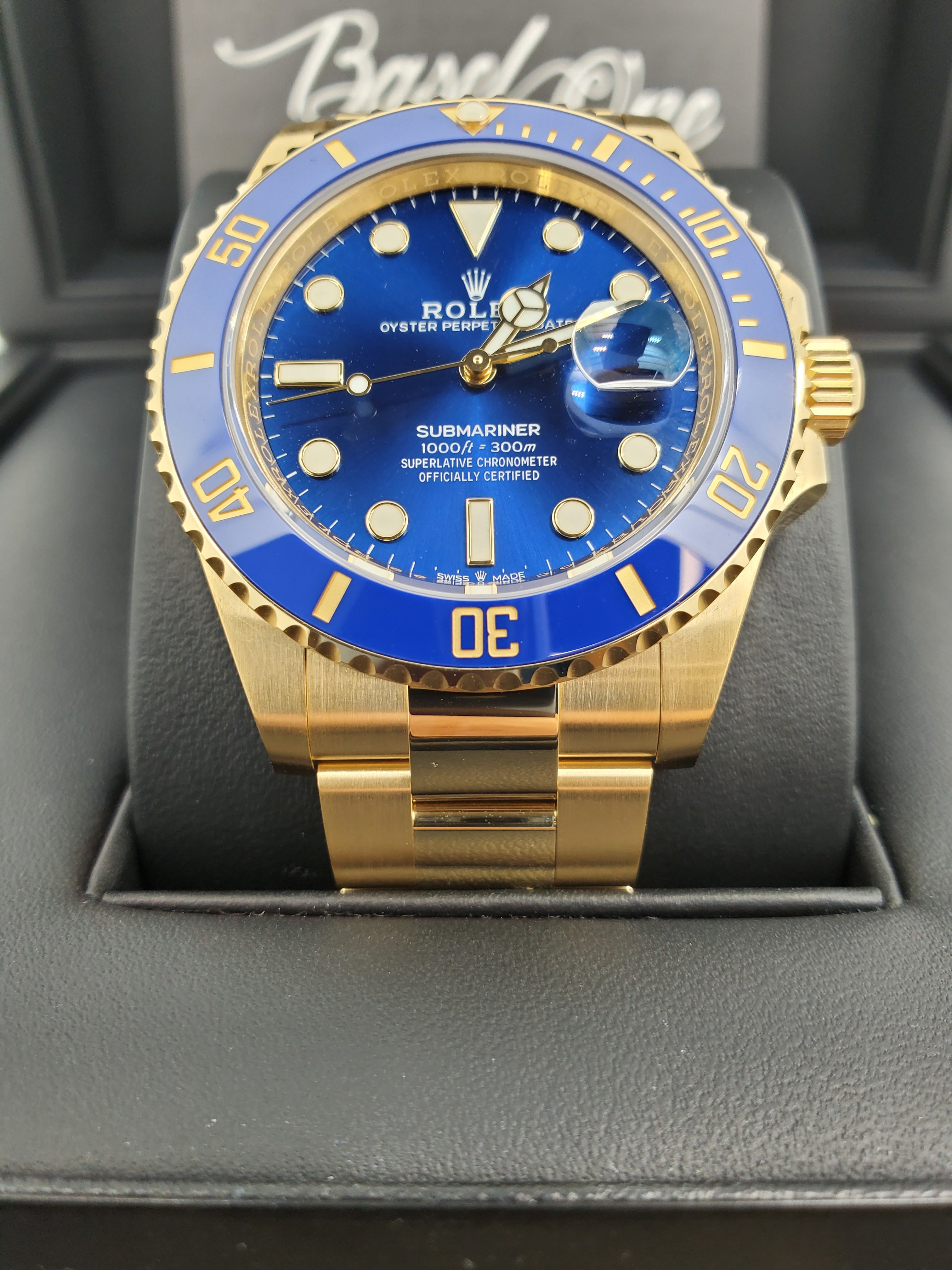 BRAND NEW ROLEX 126618LB 126618 SUBMARINER DATE BLUE DIAL YELLOW GOLD OYSTER 41mm