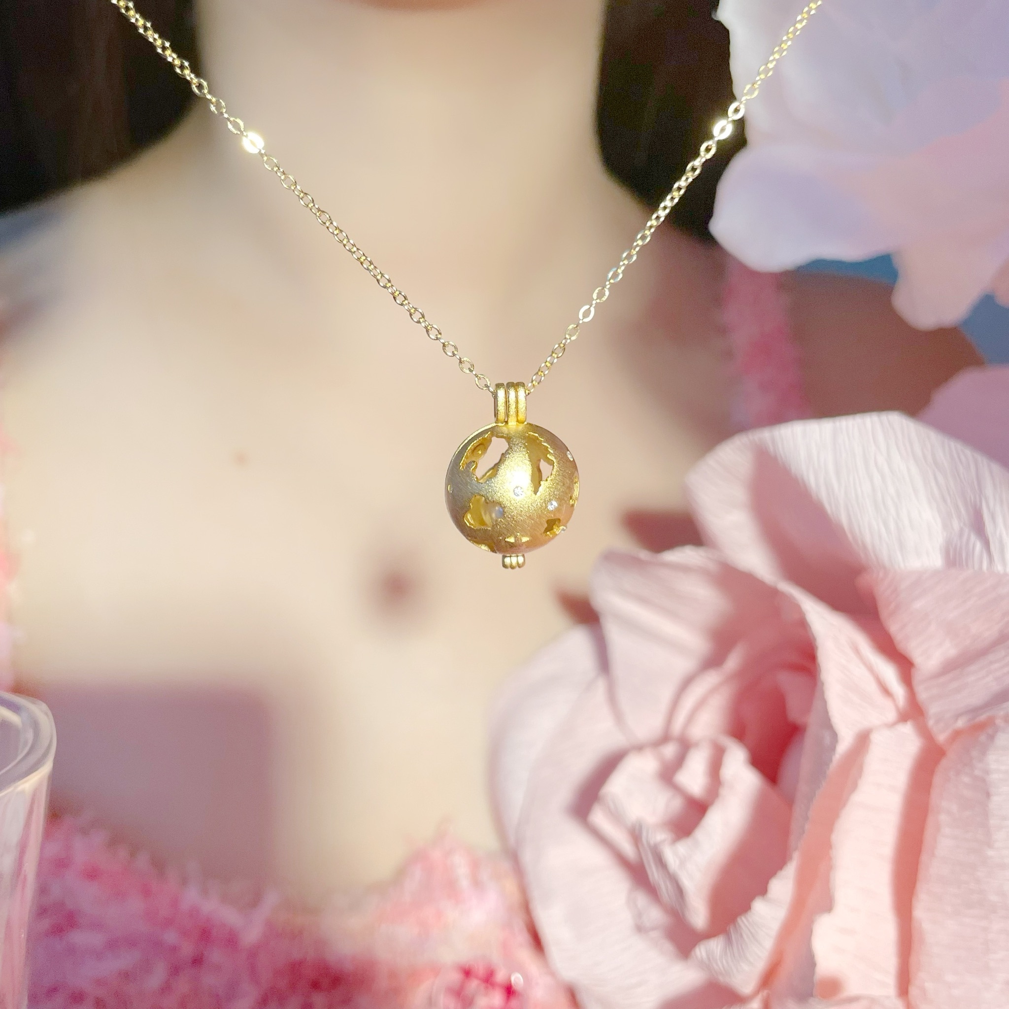 | 925純銀・ 金 | 閃爍星球項鍊 | NE0579 |